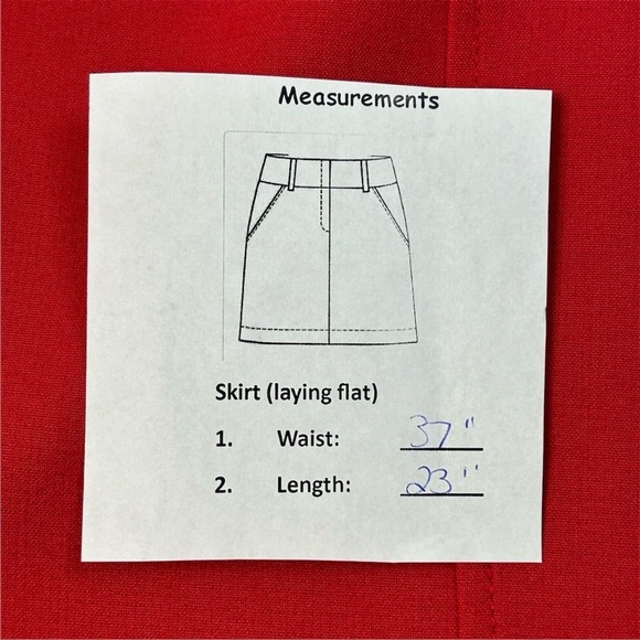 Halogen Women's Red A-Line Knee Length Skirt Size 14 Business Casual - Picture 10 of 10